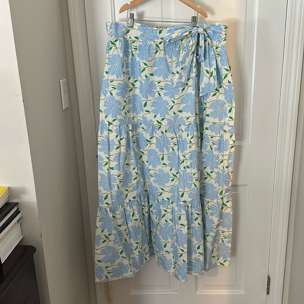 Who What Wear for Target Blue Floral Maxi Skirt